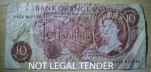 ## TEN SHILLINGS NOTE - BANK OF ENGLAND ##