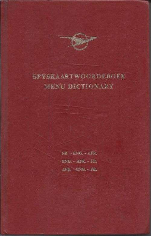 SAR/SAS MENU DICTIONARY - SPYSKAARTWOORDEBOEK