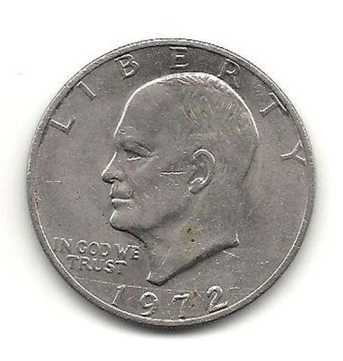 1972 USA Eisenhower Liberty One Dollar Coin
