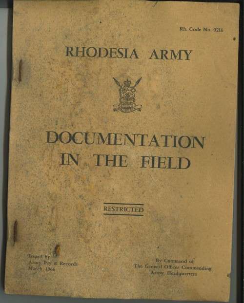 RHODESIAN ARMY  MANUAL