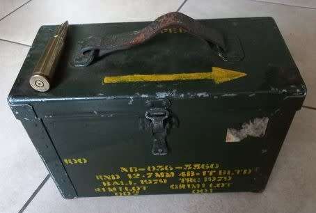 US ARMY M17 .50 AMMUNITION CAN **SADF MARKED**