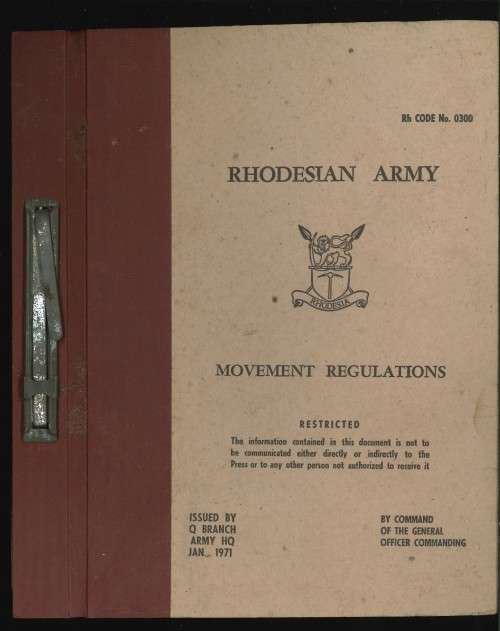 RHODESIAN ARMY  MANUAL