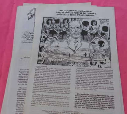 Anti-Conscription COSAWR/RESISTER `Total Onslought` Pamphlets