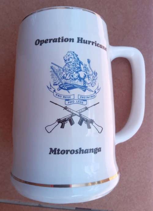 B.S.A.P. BUSH WAR MTOROSHANGA BEER MUG