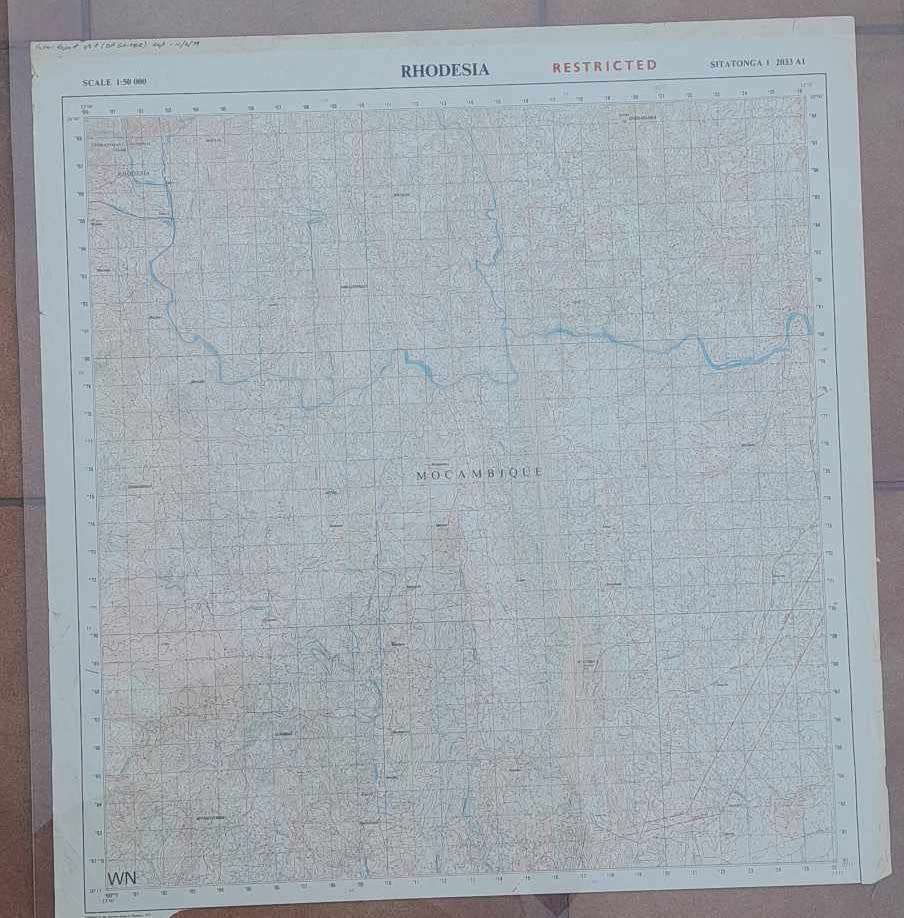RHODESIAN ARMY MAP *OP GAITER**