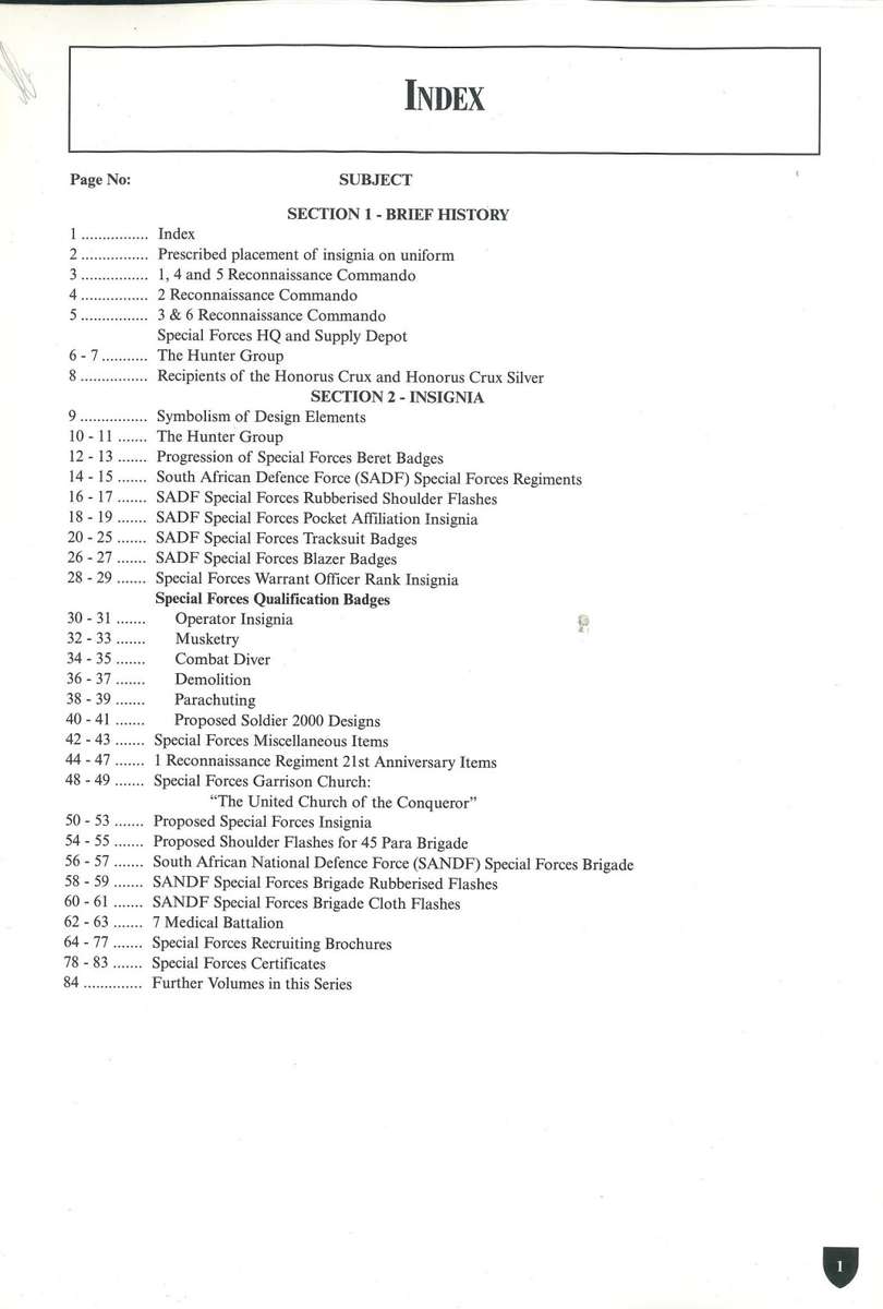 BADGES AND INSIGNIA OF SOUTHERN AFRICA **Recces**