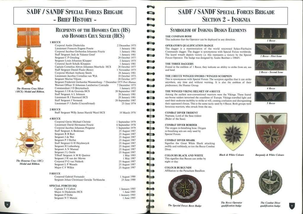 BADGES AND INSIGNIA OF SOUTHERN AFRICA **Recces**