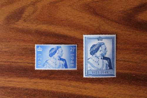 GB Geo 6 Silver Wedding set unmounted mint