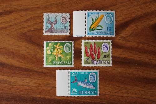Rhodesia. 1967 Dual currency set unmounted mint. SG166/70