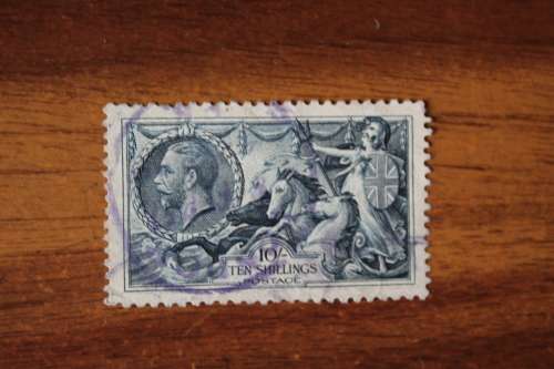 GB 1934 10/- re-engraved used