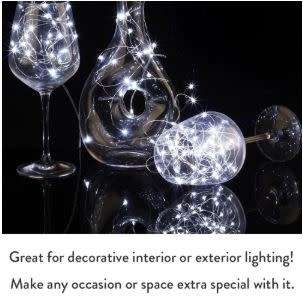 3M - 30LEDs - Cork Shaped LED String Light - Copper Wire