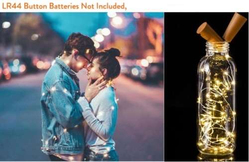 3M - 30LEDs - Cork Shaped LED String Light - Copper Wire