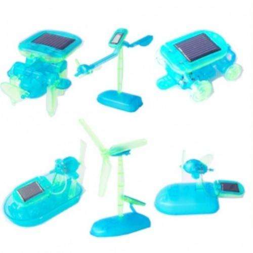 6 In 1 DIY Solar Energy or Battery Powered Educational Robot Kit For All Age