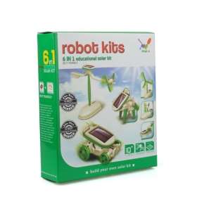 6 In 1 DIY Solar Energy or Battery Powered Educational Robot Kit For All Age