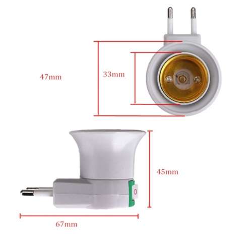 E27 Lamp / Light Bulb Plug / Socket Adapter / Converter. Collections are allowed.