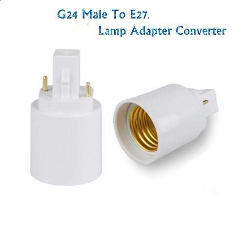 G24 To E27 Socket Base LED Light Bulb Lamp Adapter Converter Holder. Collections are allowed.