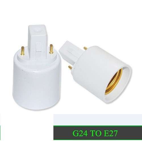 G24 To E27 Socket Base LED Light Bulb Lamp Adapter Converter Holder. Collections are allowed.