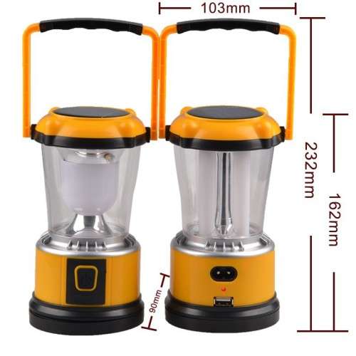 Solar LED Rechargeable Multi Functional Camping Lantern + USB Port & Battery Bank Collection allowed