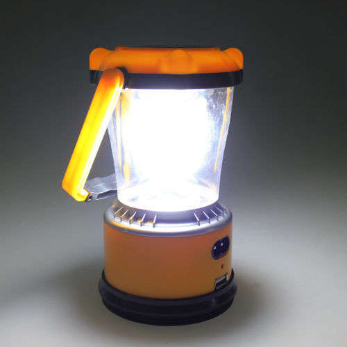 MULTI-FUNCTIONAL SOLAR LED RECHARGEABLE CAMPING LANTERN + USB PORT & BATTERY BANK Collection allowed