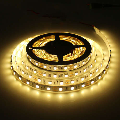 LED STRIP LIGHTS: 5 Metres 12Volts Waterproof. Warm White Colour. Collections are allowed.