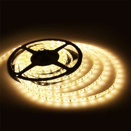 LED STRIP LIGHTS: 5 Metres 12Volts Waterproof. Warm White Colour. Collections are allowed.
