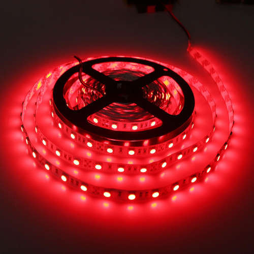 LED STRIP LIGHTS: 5 Metres 12Volts Waterproof in RED Colour. Collections are allowed.