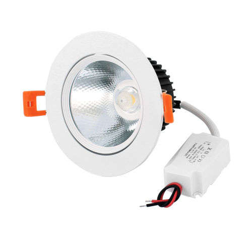 LED Ceiling Lights: 5W COB Spotlight / Downlight + Housing with Tilt Function. Collections allowed