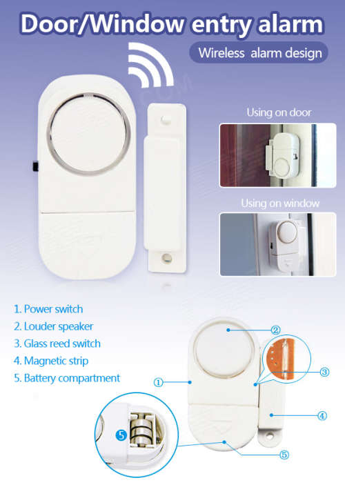 Door / Window Entry Alarm Model RL-9805. Collections are allowed.