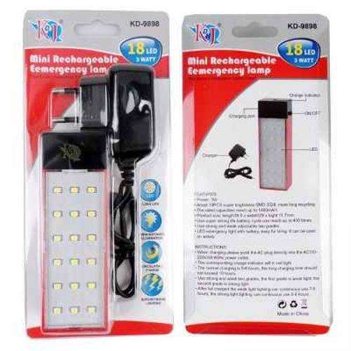 LED Portable and Rechargeable Emergency Lamp. Collections are allowed.
