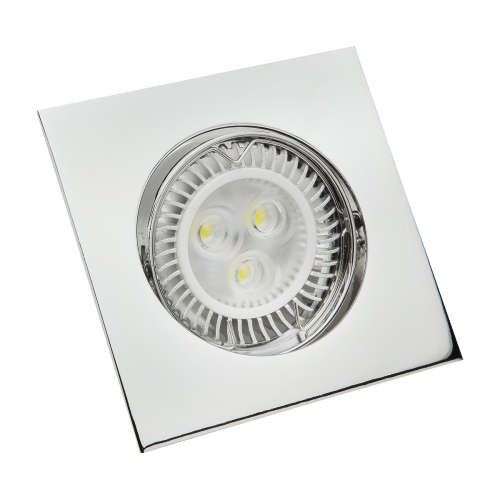 Downlight Fittings: Square Polished Chrome + Tilt Function. Collections allowed