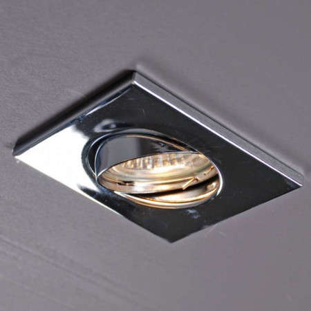 Downlight Fittings: Square Polished Chrome + Tilt Function. Collections allowed