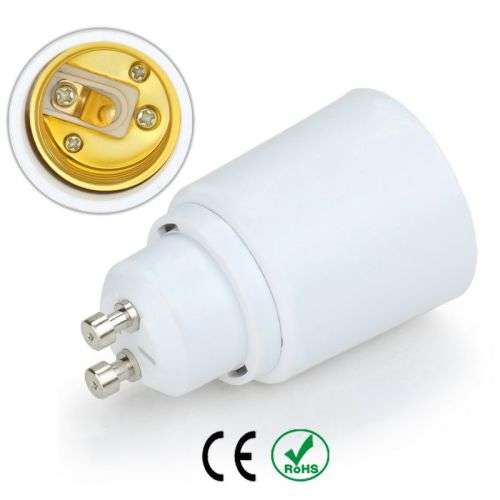 LIGHT BULB SOCKET ADAPTERS / CONVERTERS: GU10 to E27  (New on Bidorbuy). Collections are allowed.