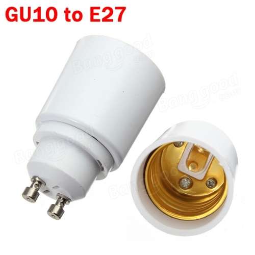 LIGHT BULB SOCKET ADAPTERS / CONVERTERS: GU10 to E27  (New on Bidorbuy). Collections are allowed.