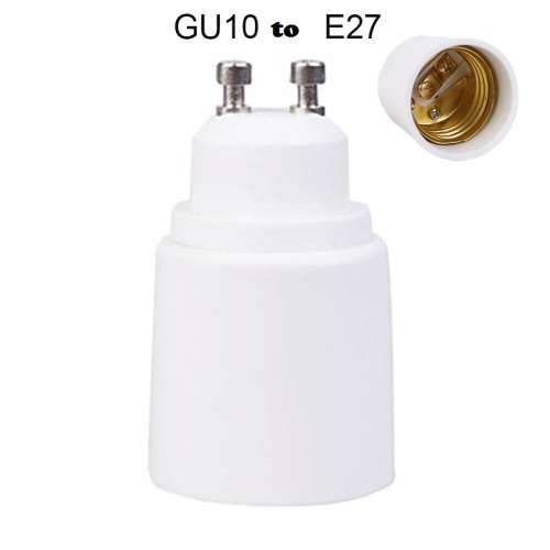 LIGHT BULB SOCKET ADAPTERS / CONVERTERS: GU10 to E27  (New on Bidorbuy). Collections are allowed.