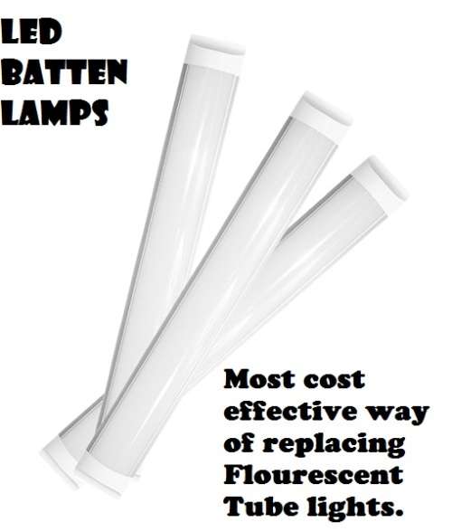 LED BATTEN TUBE LIGHTS: ULTRA SLIM MODERN DESIGN Complete With Fittings. Collections are allowed.