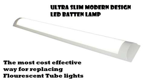 LED BATTEN TUBE LIGHTS: ULTRA SLIM MODERN DESIGN Complete With Fittings. Collections are allowed.