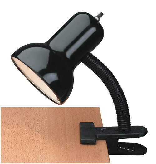 DESK LAMP HOLDER WITH CLIP-ON FLEXIBLE GOOSENECK. Collections are allowed