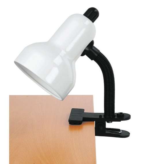 DESK LAMP HOLDER WITH CLIP-ON FLEXIBLE GOOSENECK. Collections are allowed