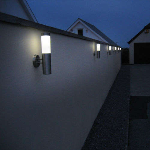 STAINLESS STEEL OUTDOOR WALL, PATIO, BALCONY, WATERPROOF GARDEN LAMPS. Collections are allowed.