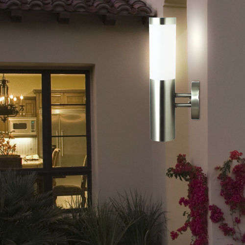 STAINLESS STEEL OUTDOOR WALL, PATIO, BALCONY, WATERPROOF GARDEN LAMPS. Collections are allowed.