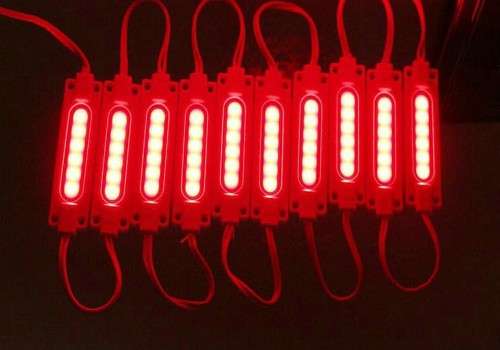 LED Light Modules: Waterproof COB Injection Moulded in Red Colour. Collections are allowed.