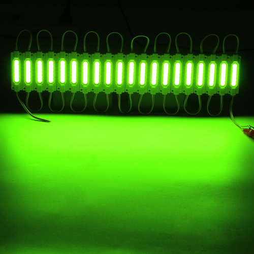 LED LIGHT MODULES: WATERPROOF COB INJECTION in GREEN COLOUR. Collections are allowed.