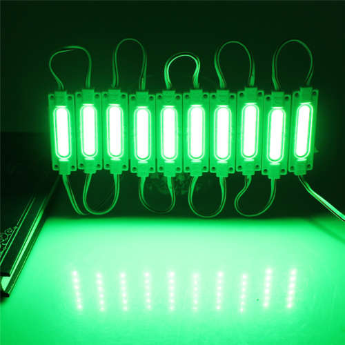 LED LIGHT MODULES: WATERPROOF COB INJECTION in GREEN COLOUR. Collections are allowed.