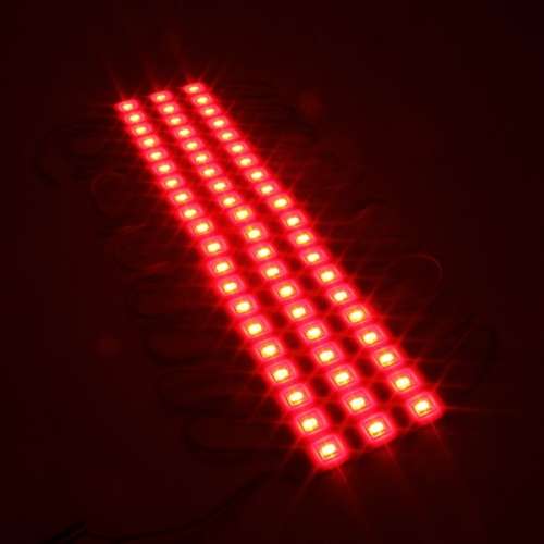 LED Light Modules: Waterproof Injection Moulded with Lens. Red Colour. Collections allowed