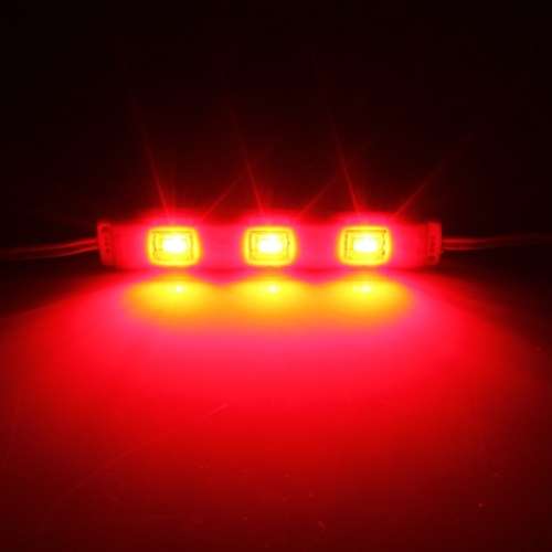 LED Light Modules: Waterproof Injection Moulded with Lens. Red Colour. Collections allowed