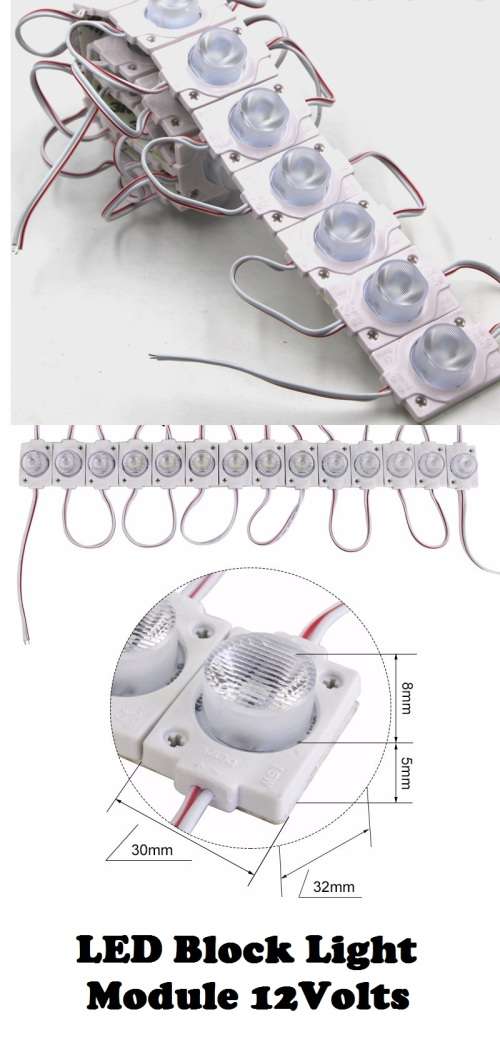 LED Light Modules: Waterproof Injection Moulded with Lens in Cool White Colour. Collections allowed