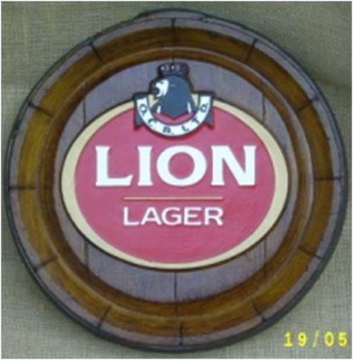 Lion Lager Barrel End. Brand New Products. Collections are allowed.