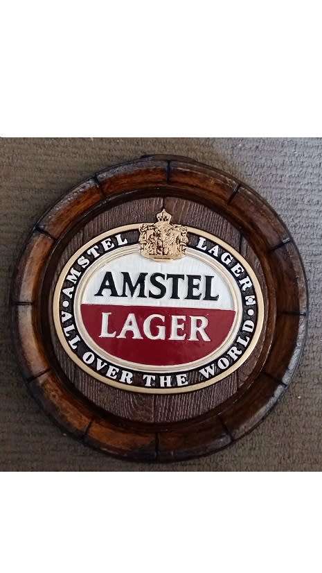 Amstel Lager Barrel Ends. Brand New Products. Collections are allowed.