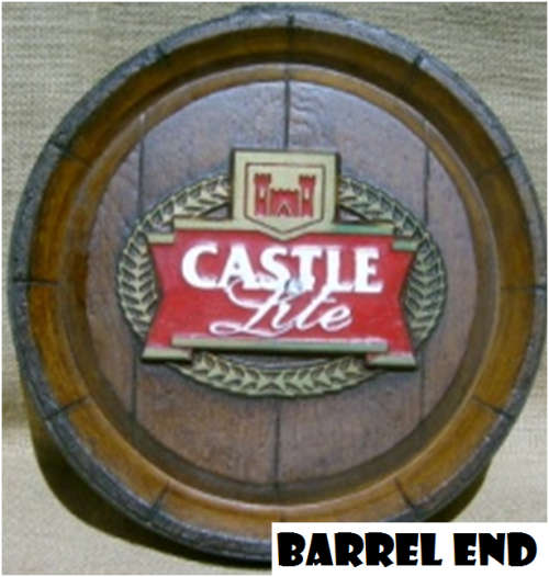 Castle Lite Beer Barrel Ends. Brand New Products. Collections are allowed.