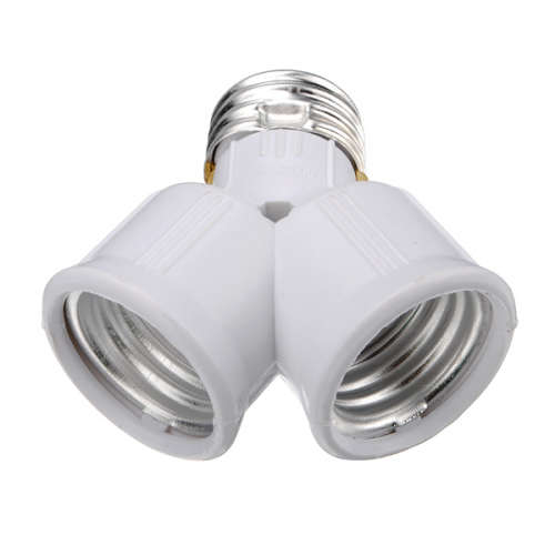 E27 to 2x E27 Light Bulb Socket Splitter / Adapter / Converter. Collections are allowed.